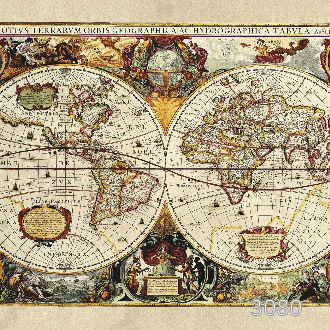 Старинная карта мира